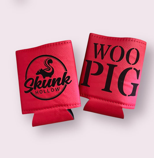 Leatherette Coozie - Red